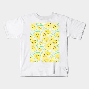 Yellow watermelon slices pattern Kids T-Shirt